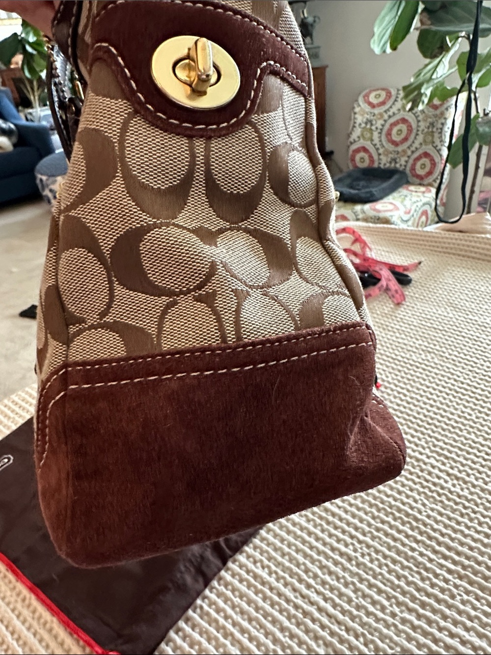 NW paperwork Y2K an authentic vintage Coach Gallery Signature Tote - Picture 5 of 11